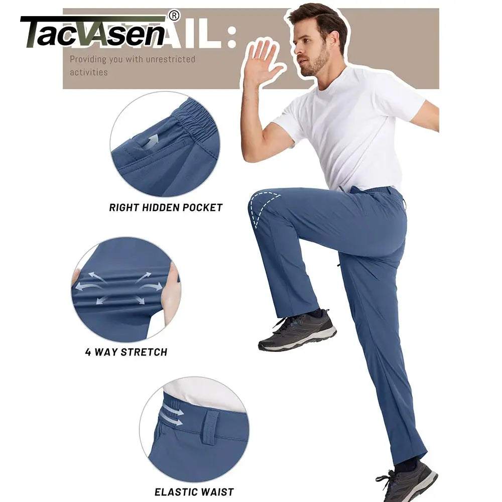 TACVASEN Lightweight Hiking Pants Mens Quick Dry Cargo Work Pants Nylon Waterproof Outdoor Trekking Fishing Pants Male Trousers TACVASEN Official Store
