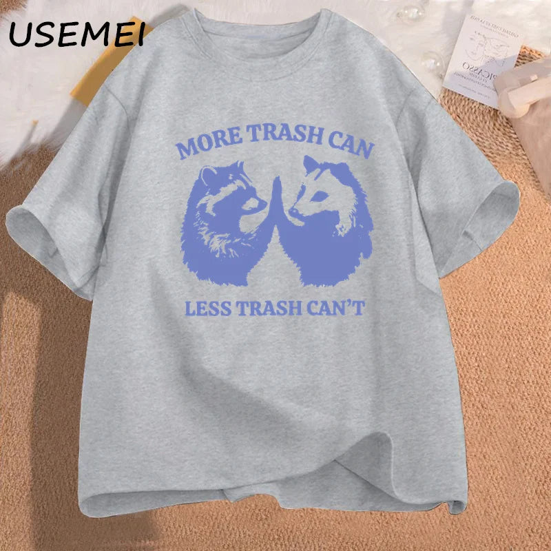 TrenLux Wear Men's 100% Cotton Oversized Slogan Graphic Print O-Neck T-Shirt