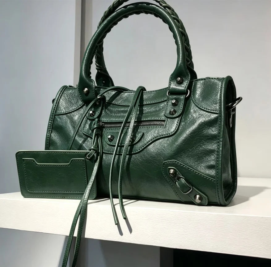 TrenLux Wear Women's Motorcycle Hobo High Capacity Luxury Travel Crossbody Shoulder Bag 2026
