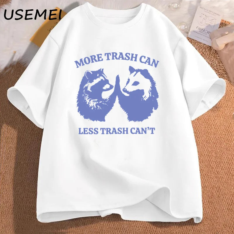 TrenLux Wear Men's 100% Cotton Oversized Slogan Graphic Print O-Neck T-Shirt