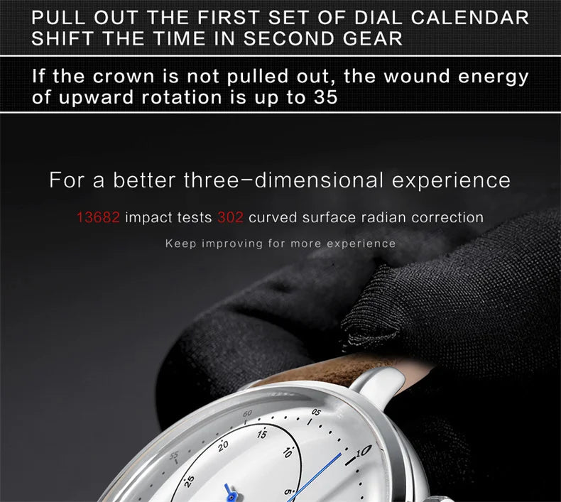 TrenLux Wear Men's Luxury Automatic Mechanical Military Style Waterproof Wristwatch