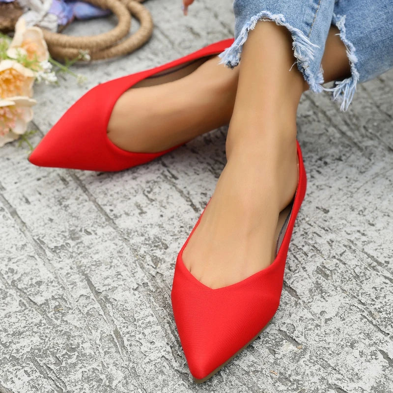 TrenLux Wear Women's Plus Size Lightweight Slip-On Ballet Flat Comfortable Work Shoes