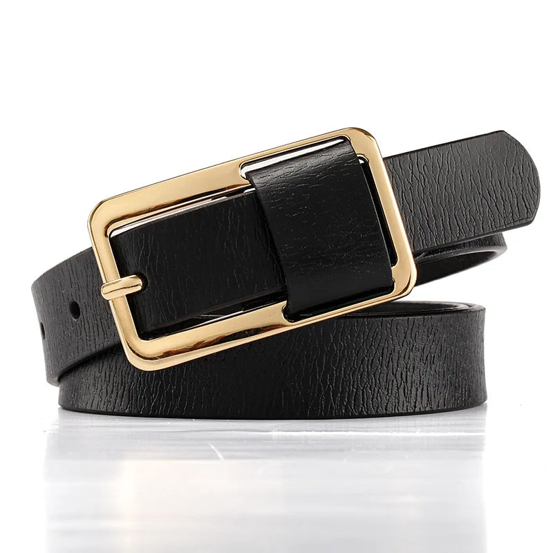 Women's Wide Cinched Waist Belt — Luxury Designer Leather Suit Waistband (105 cm)