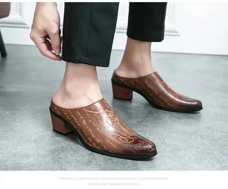 Men's Shoes High Quality Leather Casual Slippers Men Baotou Slippers Classic Slip-On Loafers Casual Leather Shoes Zapatos Hombre TrenLux Wear