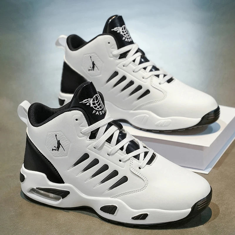 TrenLux Wear Men's Cushioned High-Top Basketball & Athletic Sneakers