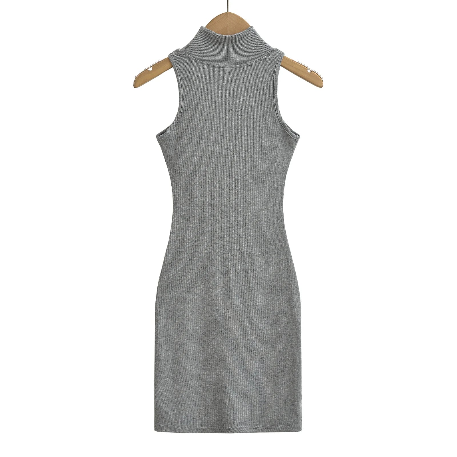 TrenLux Wear Women's Knit Turtleneck Bodycon Ankle-Length Maxi Dress