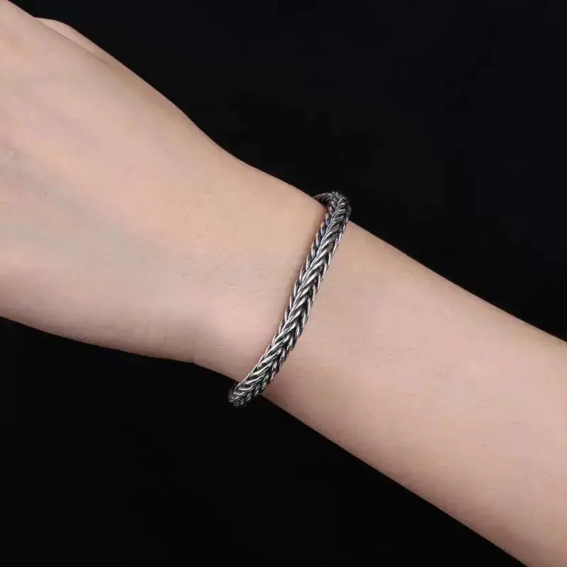 Men's 925 Sterling Silver Charm Bracelet — Vintage Wedding & Engagement Fashion Jewellery TrenLux Wear