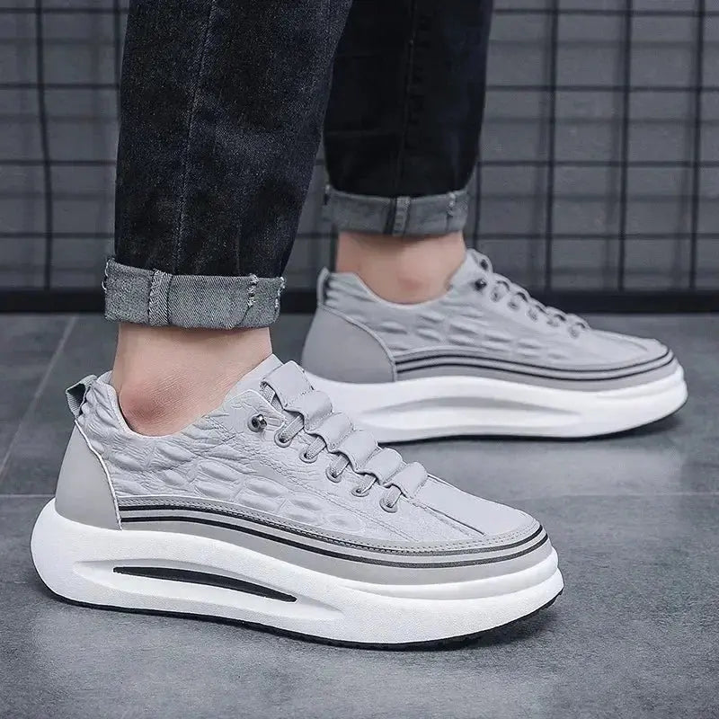 TrenLux Wear Men's Non-Slip Platform Breathable Lace-Up Casual Loafer Sneakers TrenLux Wear
