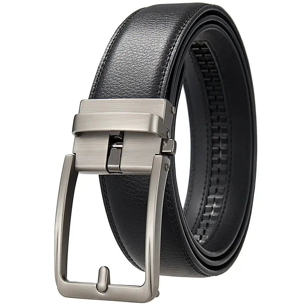 Men's Genuine Leather Belt — Automatic Buckle Luxury Designer Jeans Waistband TrenLux Wear