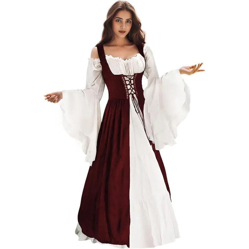TrenLux Wear Women's Polyester Medieval Renaissance Faire Costume Dress