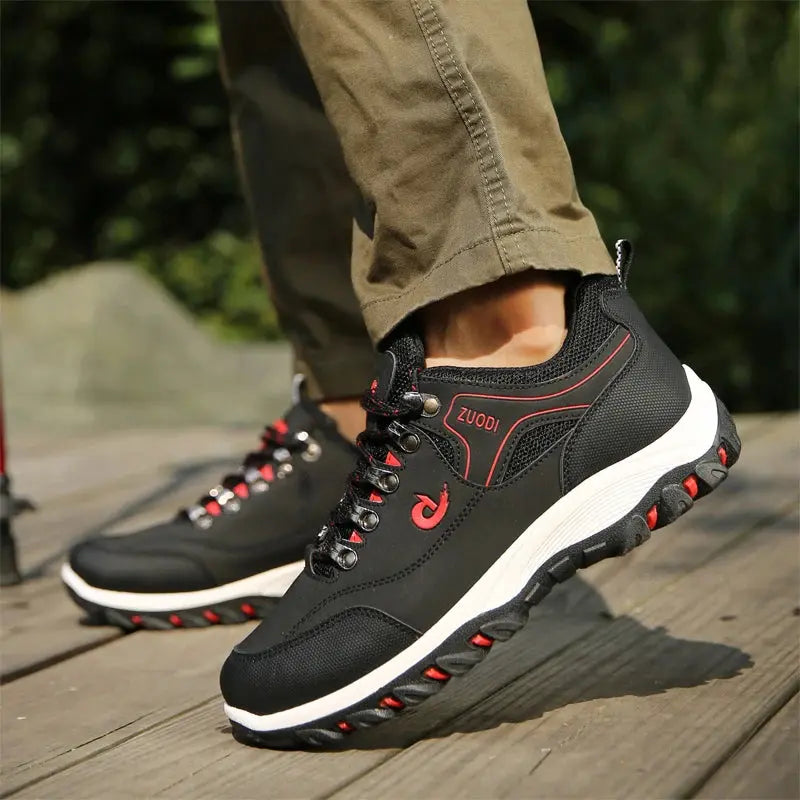 Men's Leather Casual Sport Sneakers — Lightweight Walking Shoes The Glow Collective