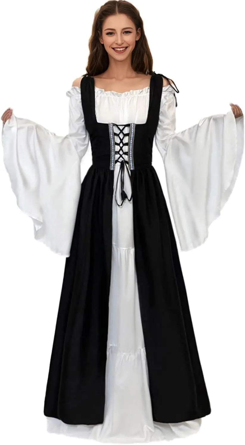 TrenLux Wear Women's Polyester Medieval Renaissance Faire Costume Dress