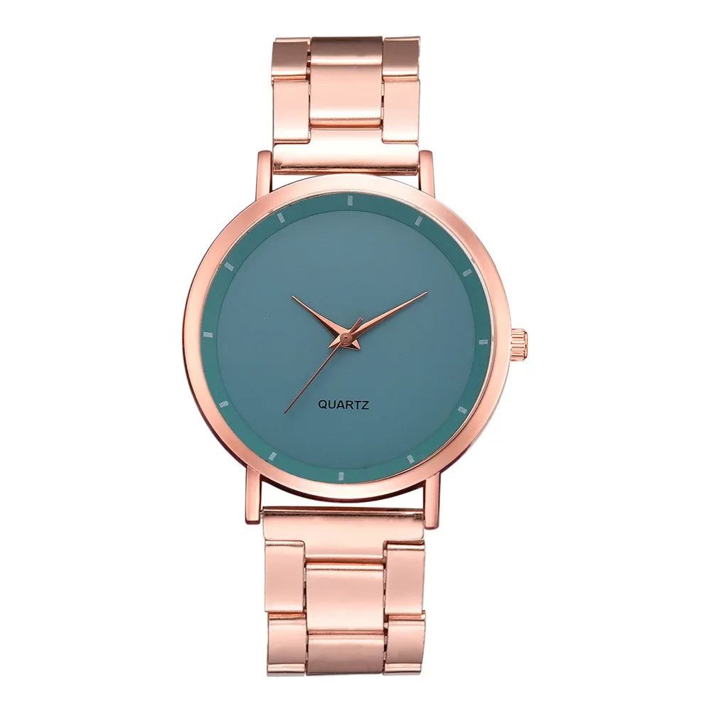 TrenLux Wear Women's Rose Gold Stainless Steel Fashion Business Quartz Wristwatch