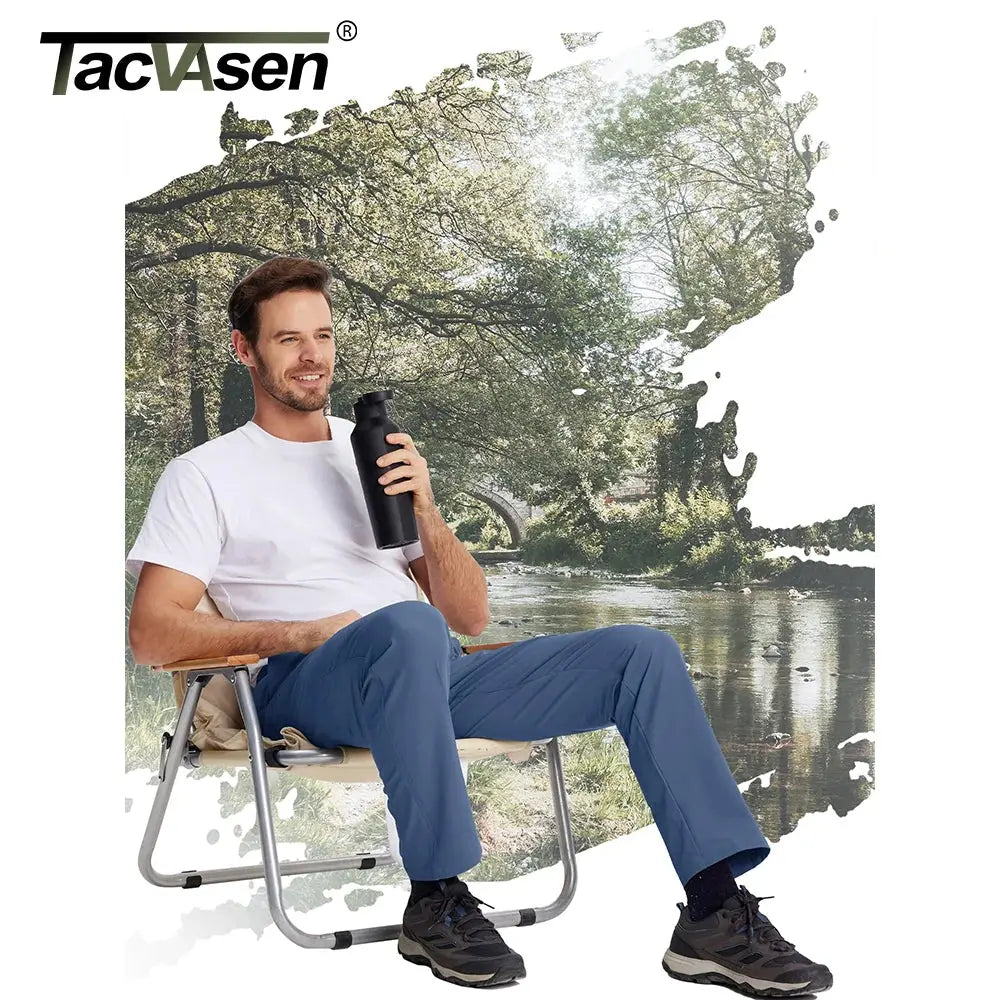TACVASEN Lightweight Hiking Pants Mens Quick Dry Cargo Work Pants Nylon Waterproof Outdoor Trekking Fishing Pants Male Trousers TACVASEN Official Store