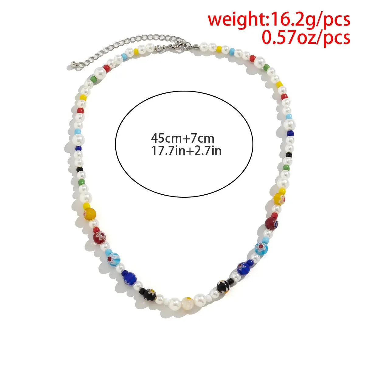 Men's Glass Flower Beaded Choker Necklace — Hip-Hop Gothic Punk Layered Pendant Chain TrenLux Wear