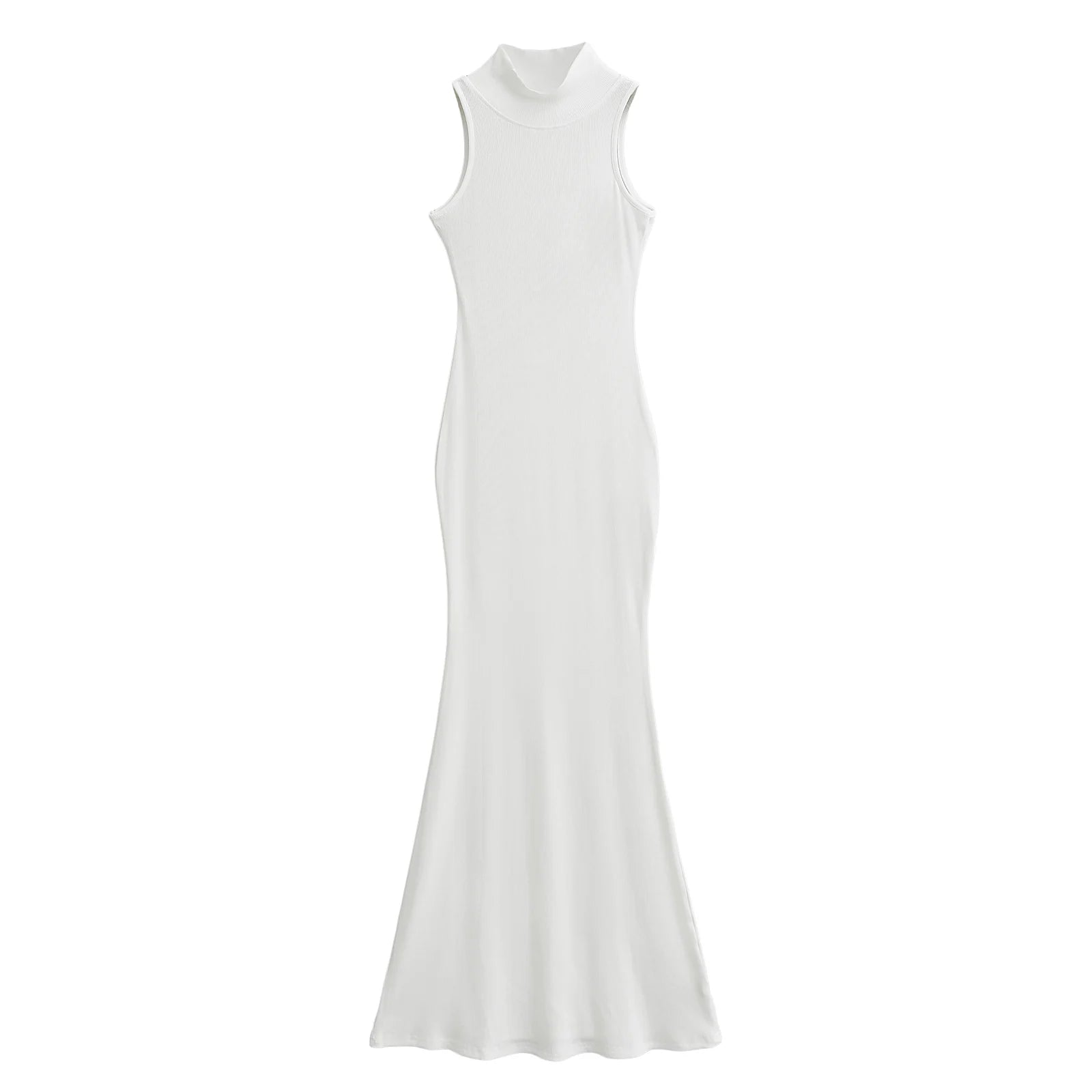 TrenLux Wear Women's Knit Turtleneck Bodycon Ankle-Length Maxi Dress