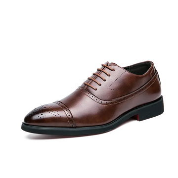 2025 British Style Business Fashionable and Casual Pointed Toe Men's Leather Shoes TrenLux Wear