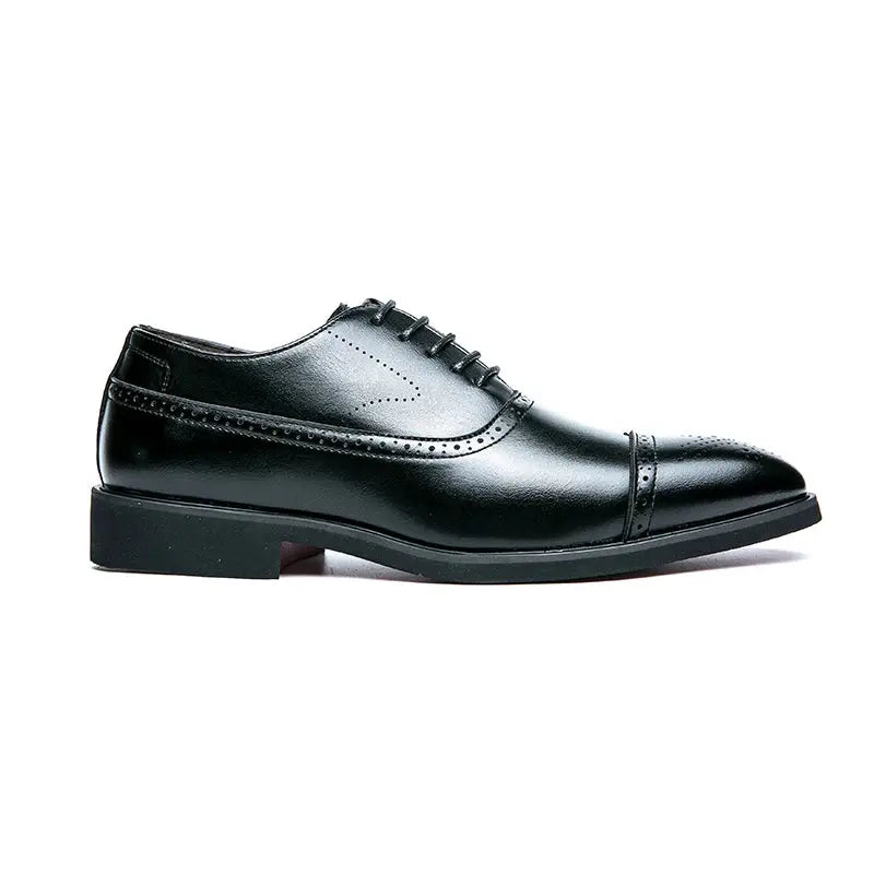 2025 British Style Business Fashionable and Casual Pointed Toe Men's Leather Shoes TrenLux Wear