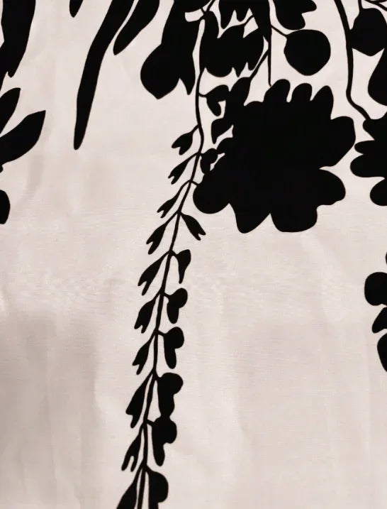TrenLux Wear Women's Polyester Black & White Patchwork Sash Ball Gown Dress