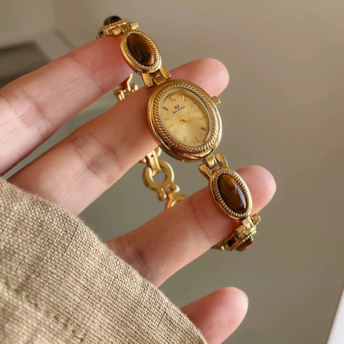 TrenLux Wear Women's Luxury Jade Green Jewelry Bracelet Quartz Dress Wristwatch