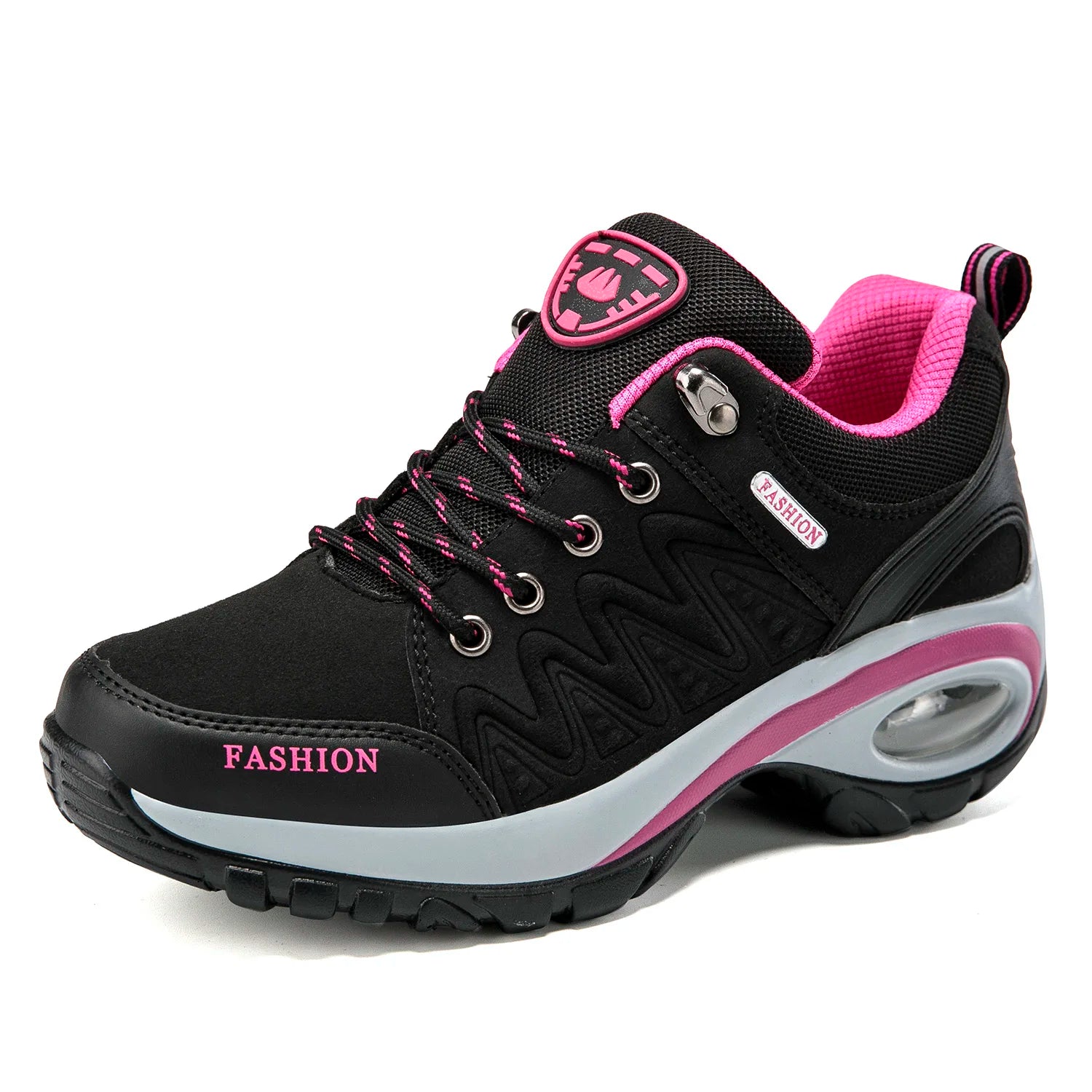 TrenLux Wear Women's PU-EVA Breathable Platform Lace-Up Walking Sneakers