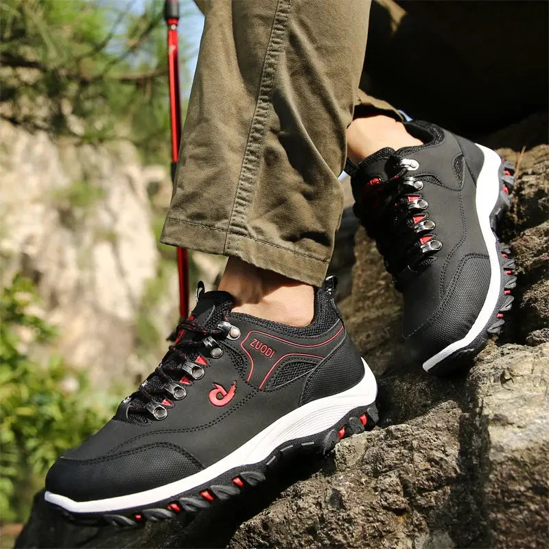 Men's Leather Casual Sport Sneakers — Lightweight Walking Shoes The Glow Collective