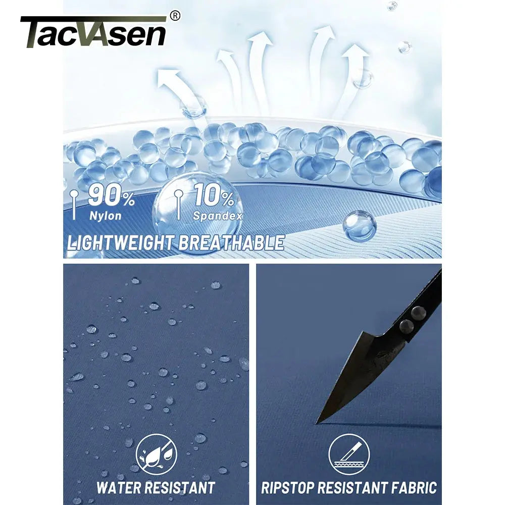 TACVASEN Lightweight Hiking Pants Mens Quick Dry Cargo Work Pants Nylon Waterproof Outdoor Trekking Fishing Pants Male Trousers TACVASEN Official Store