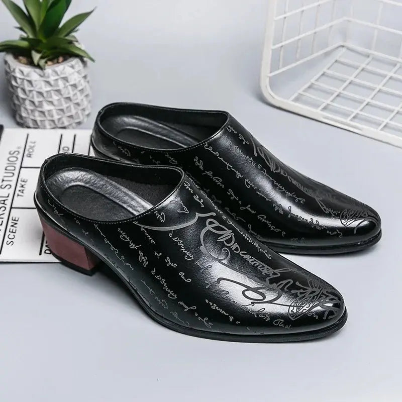 Men's Shoes High Quality Leather Casual Slippers Men Baotou Slippers Classic Slip-On Loafers Casual Leather Shoes Zapatos Hombre TrenLux Wear