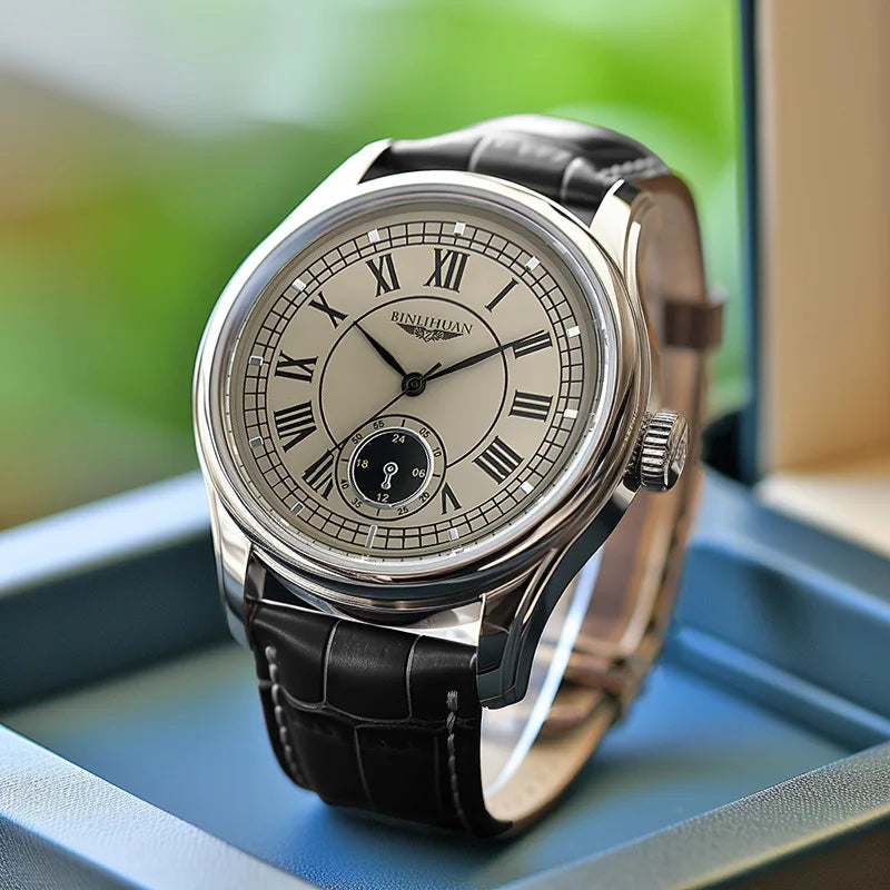 TrenLux Wear Men's Classic Fashion Quartz Watch — Leather Strap Roman Numeral Dial