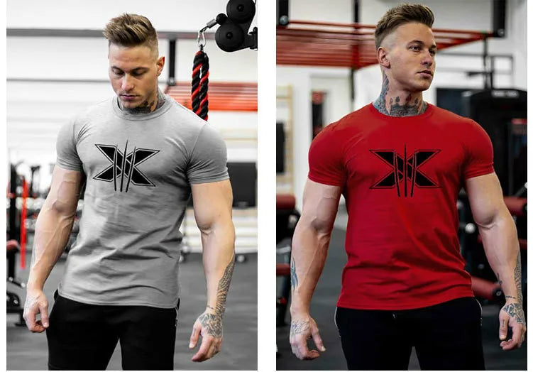 TrenLux Wear Men's Cotton-Elastane Bodybuilding Graphic Gym Streetwear T-Shirt