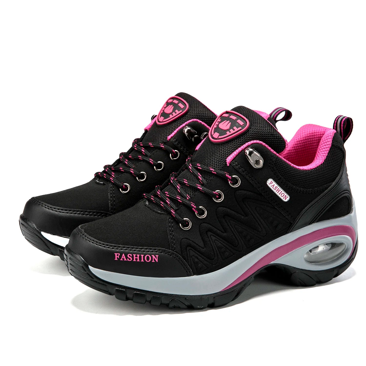 TrenLux Wear Women's PU-EVA Breathable Platform Lace-Up Walking Sneakers