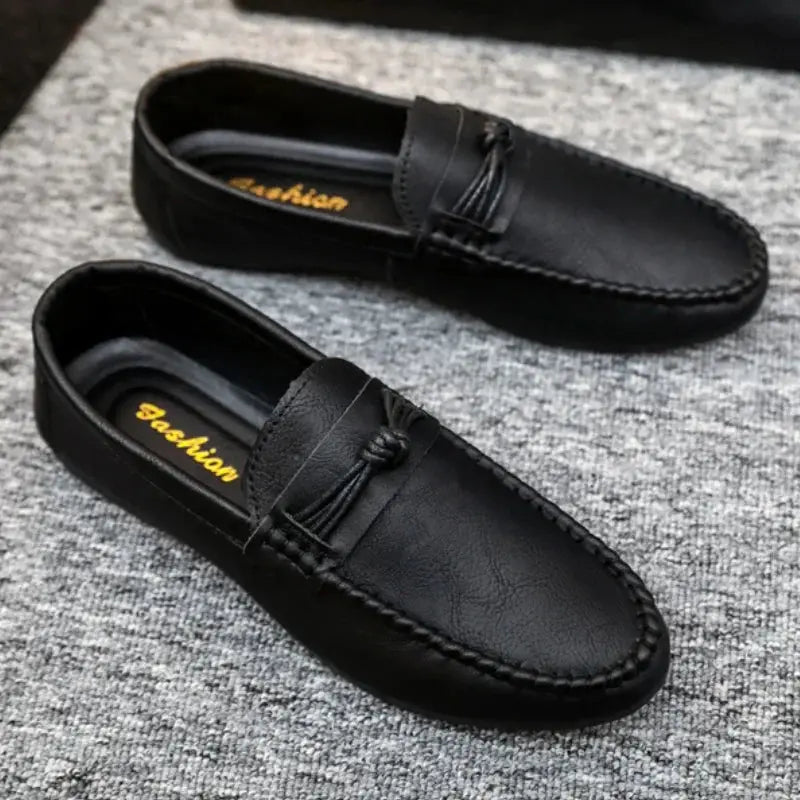 TrenLux Wear Men's Leather Slip-On Moccasin Comfortable Casual Driving Loafers TrenLux Wear