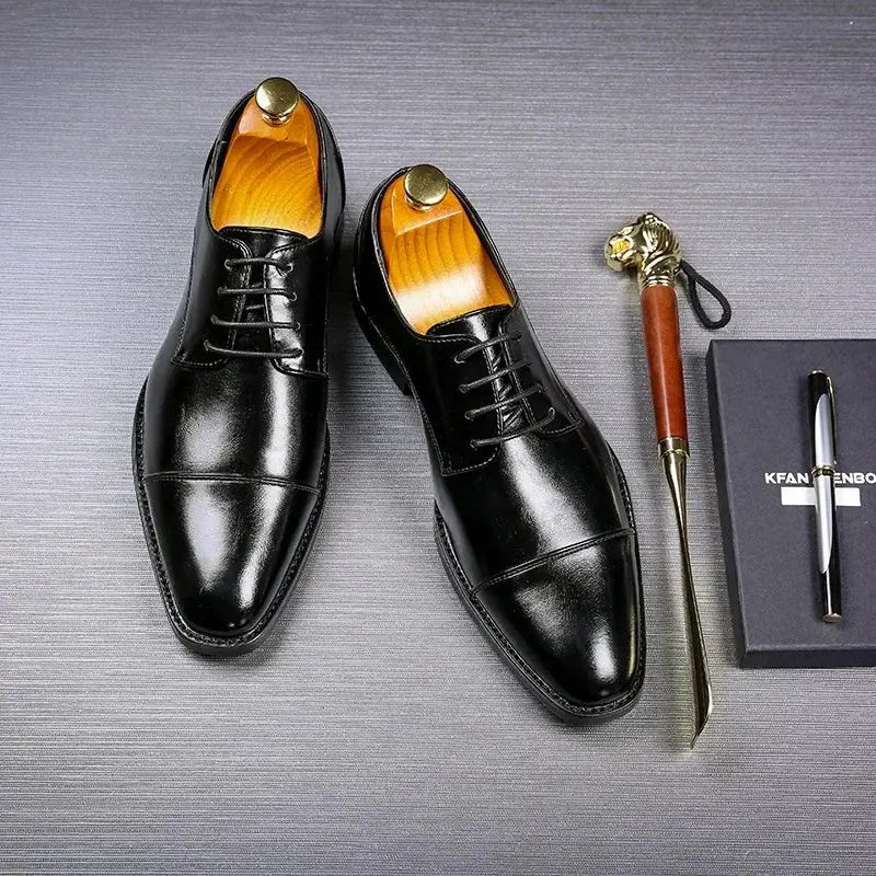 New Business Formal Men's Leather Shoes British Style Plus Size Men's Leather Shoes Foreign Trade Men's Leather Shoes Taobao TrenLux Wear