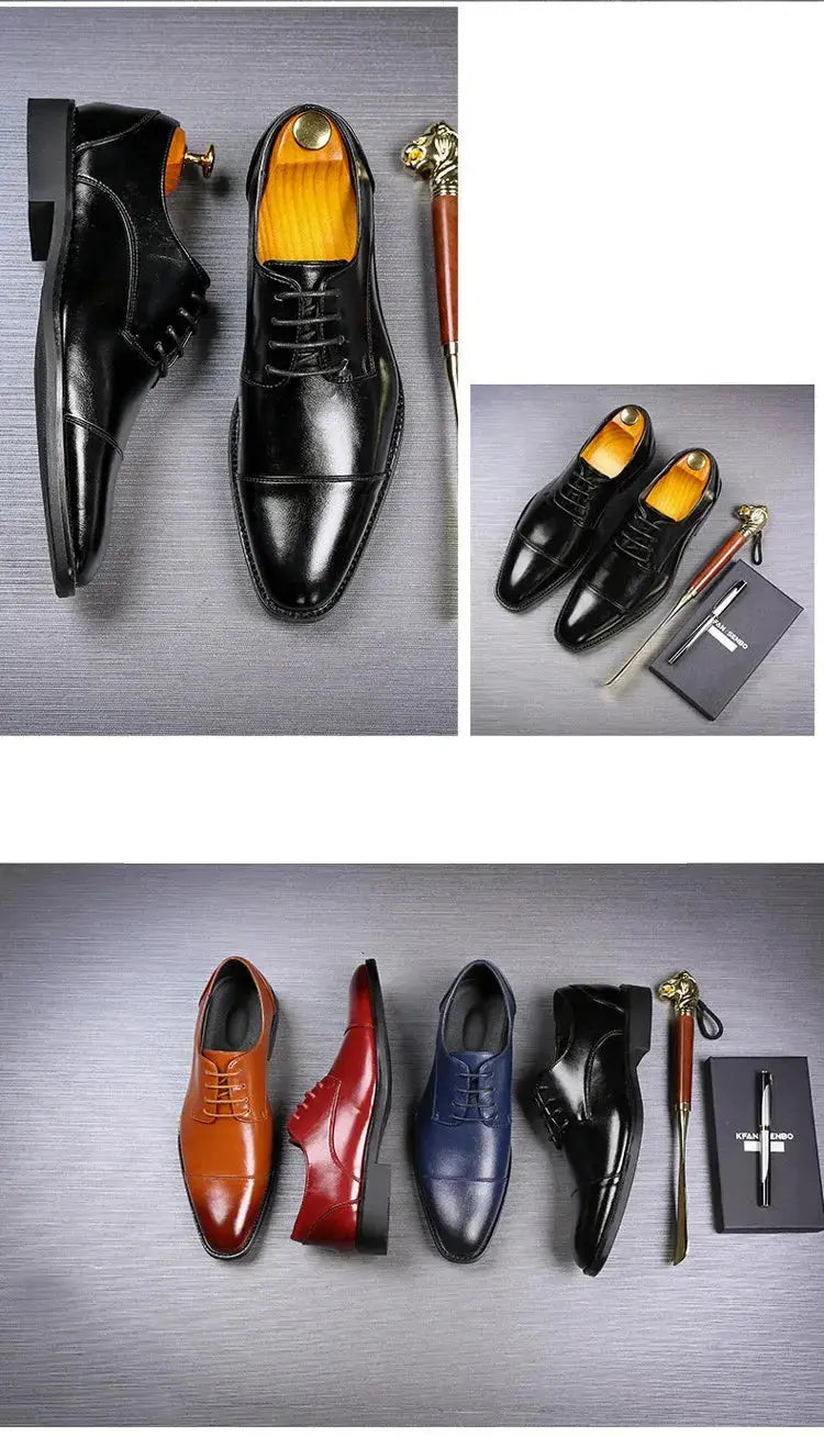 New Business Formal Men's Leather Shoes British Style Plus Size Men's Leather Shoes Foreign Trade Men's Leather Shoes Taobao TrenLux Wear