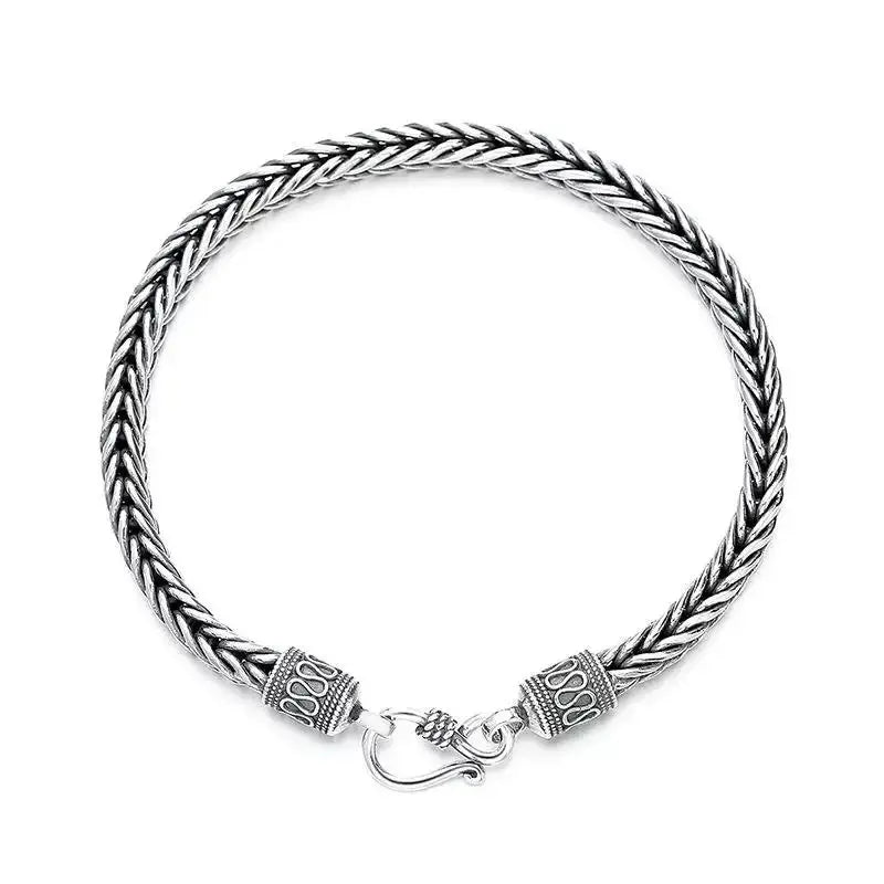Men's 925 Sterling Silver Charm Bracelet — Vintage Wedding & Engagement Fashion Jewellery TrenLux Wear