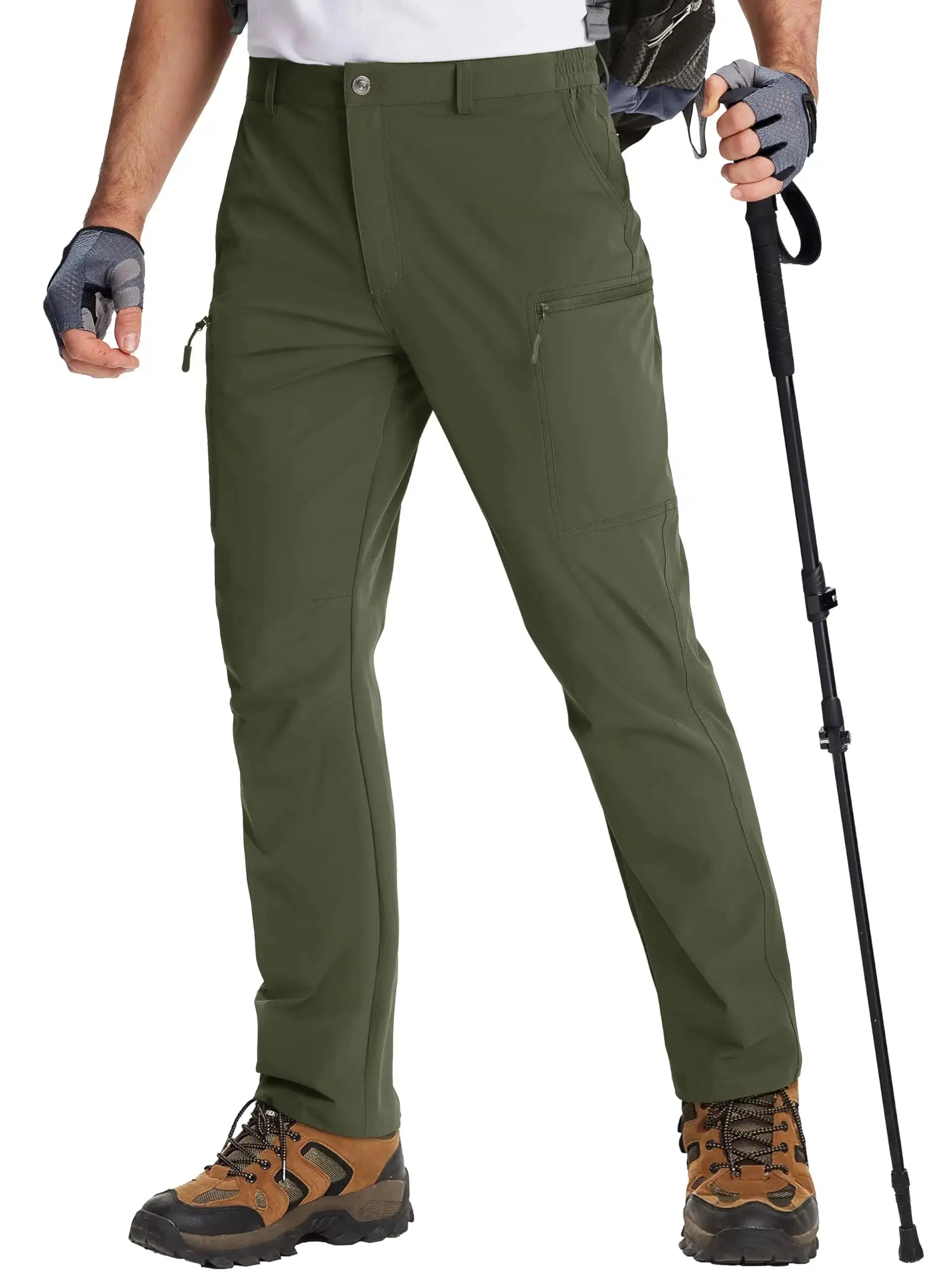 TACVASEN Lightweight Hiking Pants Mens Quick Dry Cargo Work Pants Nylon Waterproof Outdoor Trekking Fishing Pants Male Trousers TACVASEN Official Store