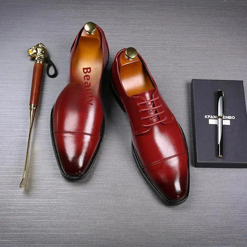 New Business Formal Men's Leather Shoes British Style Plus Size Men's Leather Shoes Foreign Trade Men's Leather Shoes Taobao TrenLux Wear