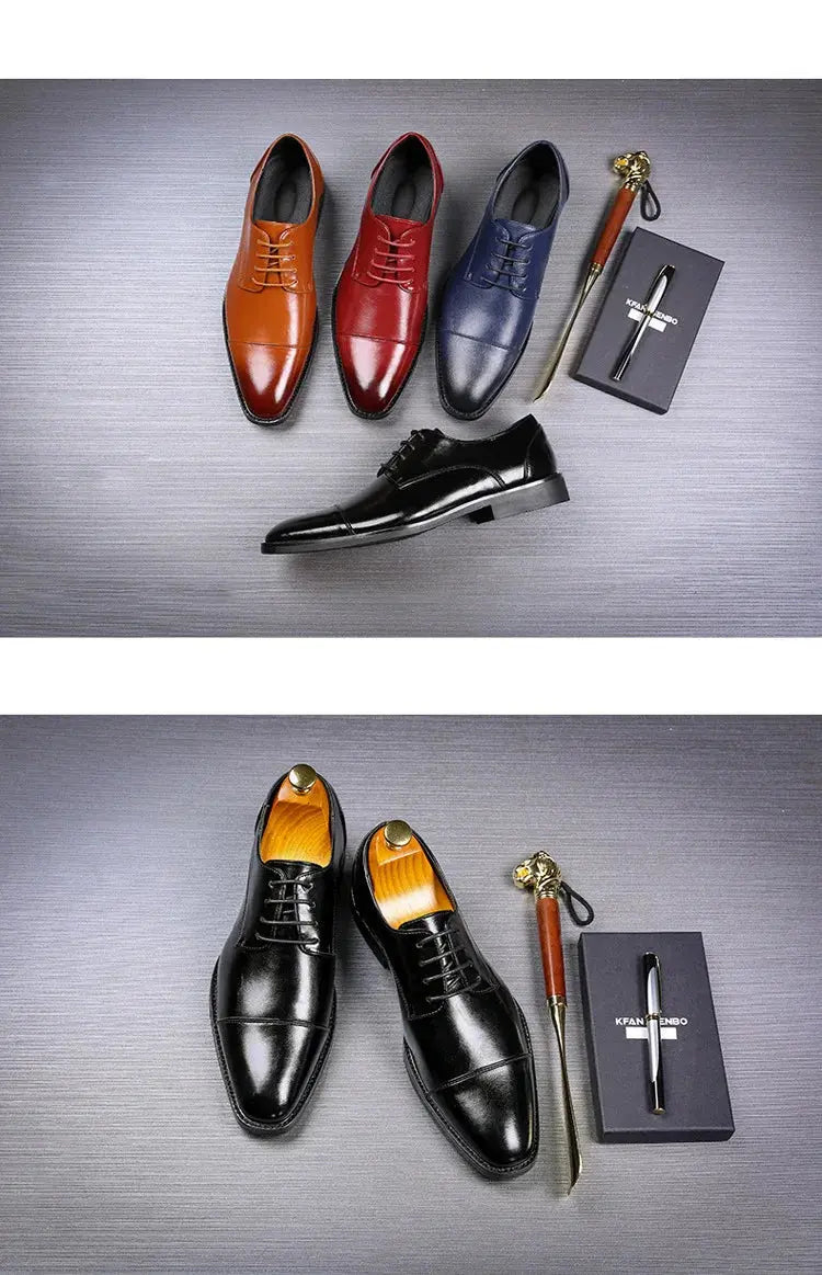 New Business Formal Men's Leather Shoes British Style Plus Size Men's Leather Shoes Foreign Trade Men's Leather Shoes Taobao TrenLux Wear