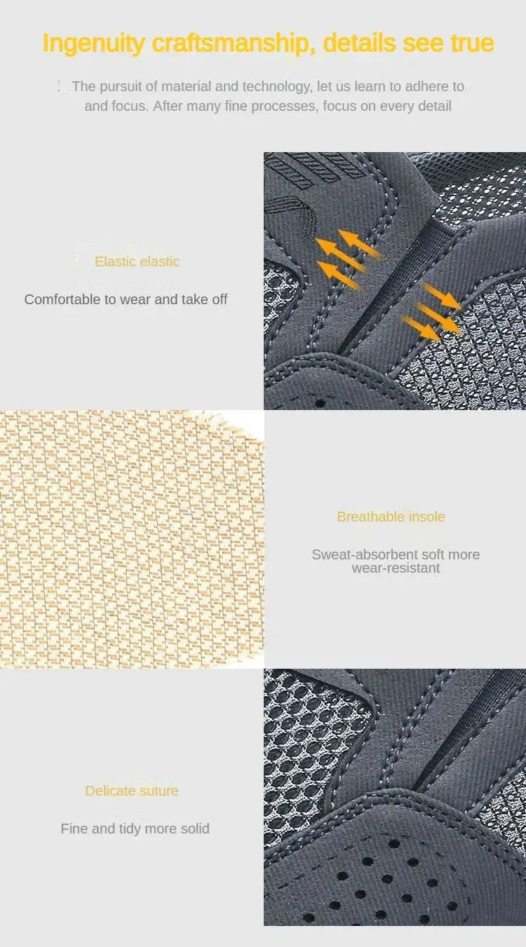 TrenLux Wear Men's Breathable Mesh Chunky Sole Lightweight Slip-On Casual Sneakers TrenLux Wear