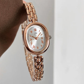 TrenLux Wear Women's Oval Artistic Niche High-Aesthetic Fashion Quartz Wristwatch
