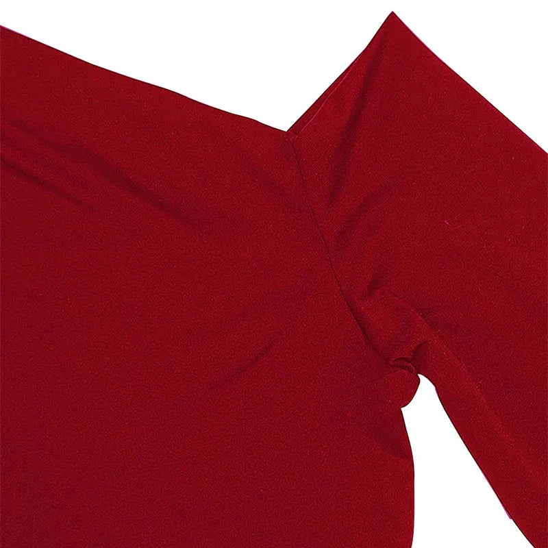 TrenLux Wear Women's Polyester-Elastane Knit One-Shoulder Backless Slim Club Dress