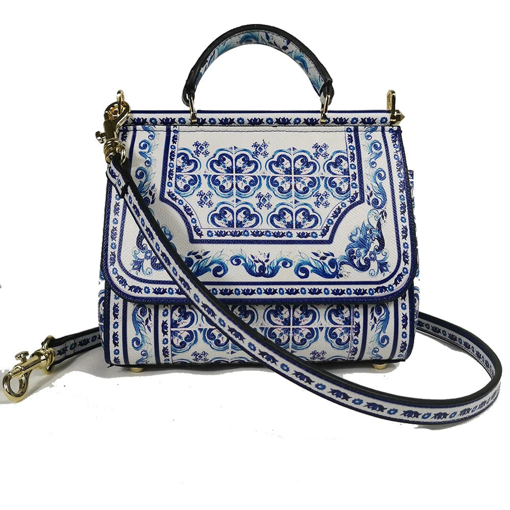 TrenLux Wear Women's Rose PU Leather Crossbody Tote Lady Shoulder Handbag