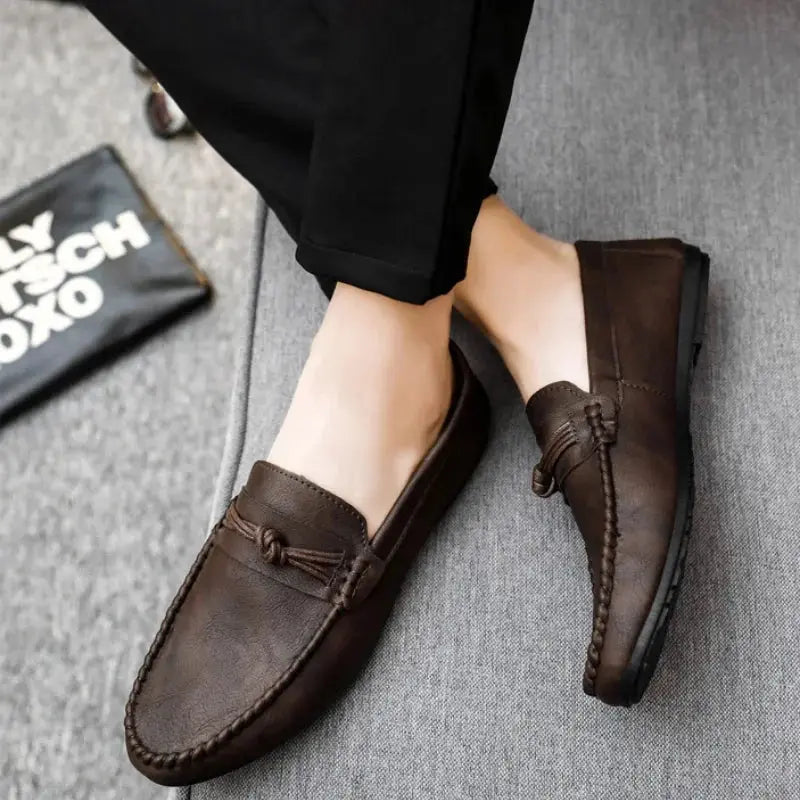 TrenLux Wear Men's Leather Slip-On Moccasin Comfortable Casual Driving Loafers TrenLux Wear
