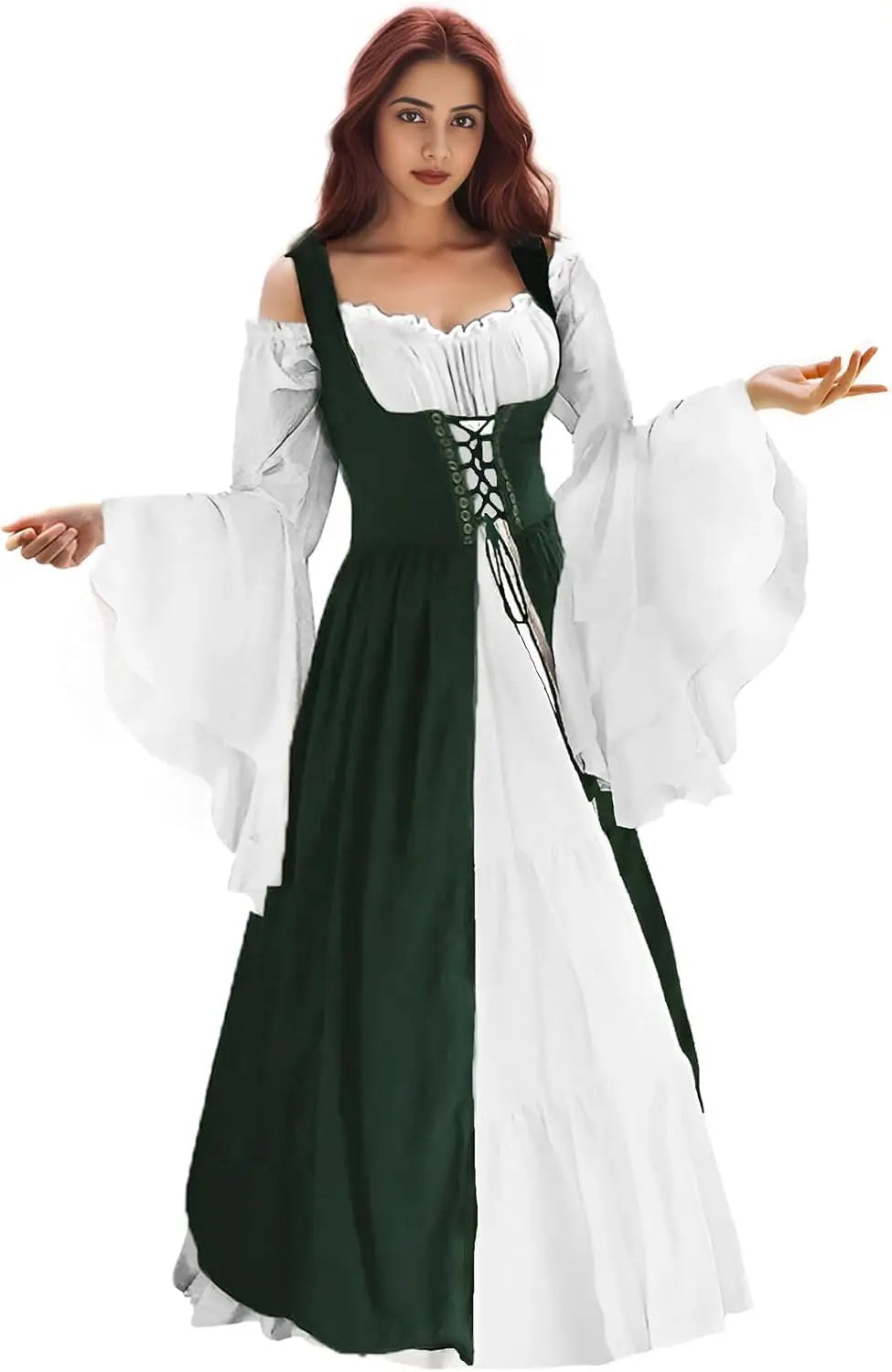 TrenLux Wear Women's Polyester Medieval Renaissance Faire Costume Dress