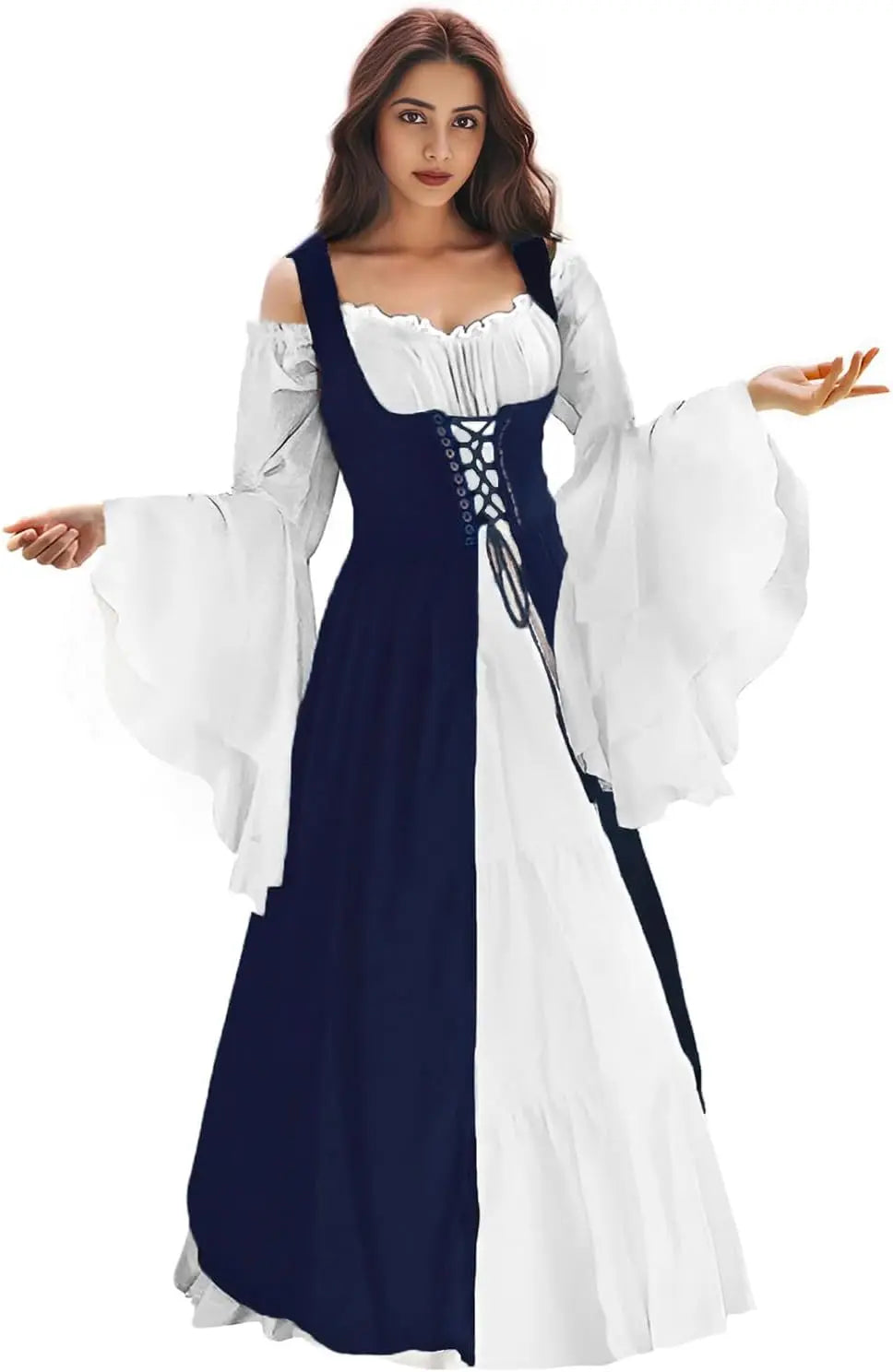 TrenLux Wear Women's Polyester Medieval Renaissance Faire Costume Dress
