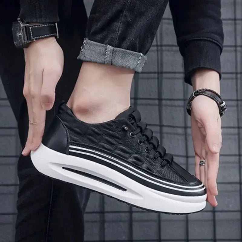 TrenLux Wear Men's Non-Slip Platform Breathable Lace-Up Casual Loafer Sneakers TrenLux Wear