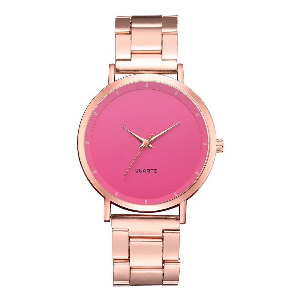 TrenLux Wear Women's Rose Gold Stainless Steel Fashion Business Quartz Wristwatch