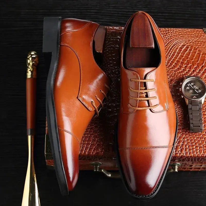New Business Formal Men's Leather Shoes British Style Plus Size Men's Leather Shoes Foreign Trade Men's Leather Shoes Taobao TrenLux Wear