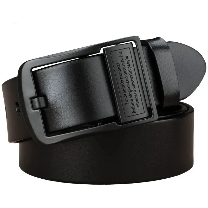 Men's Light Luxury PU Leather Belt — Pin Buckle Casual Versatile Jeans Waistband TrenLux Wear