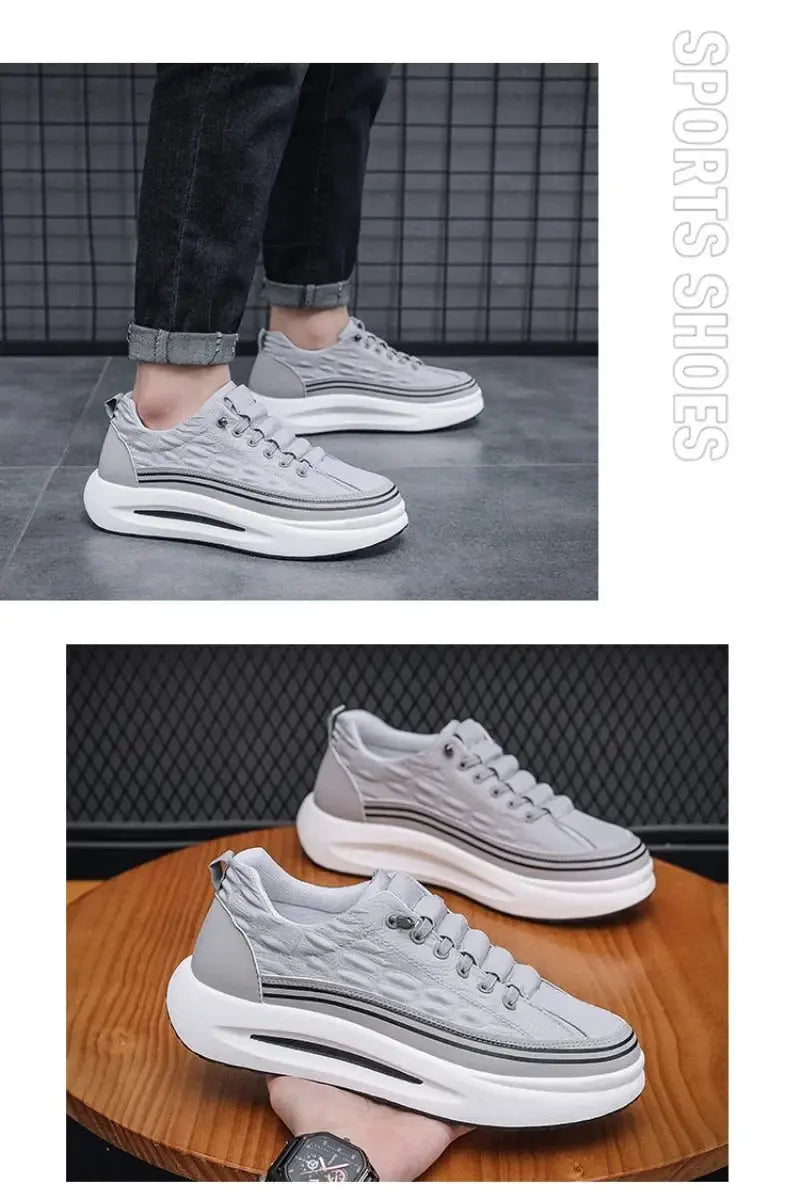 TrenLux Wear Men's Non-Slip Platform Breathable Lace-Up Casual Loafer Sneakers TrenLux Wear